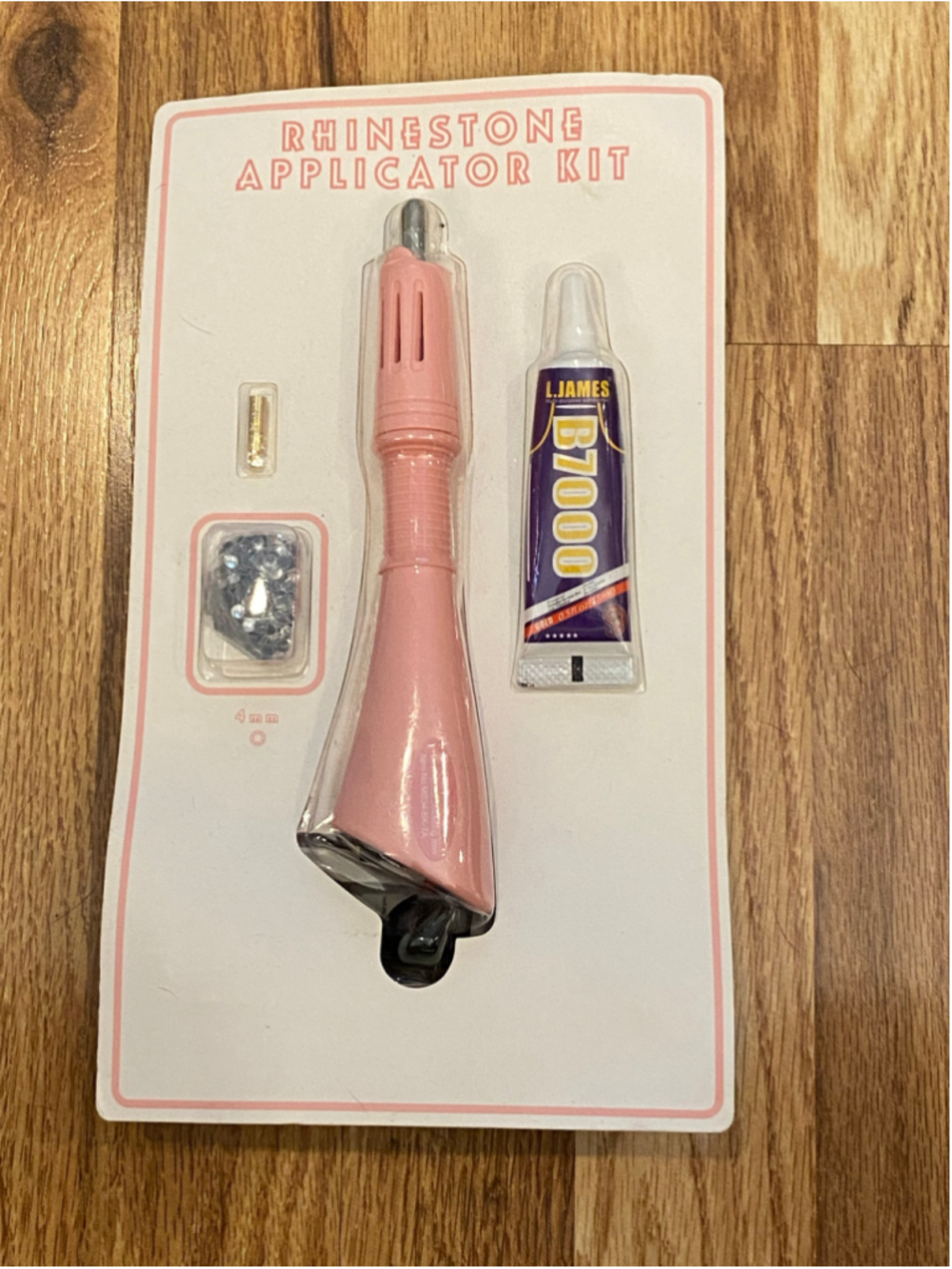 Rhinestone Applicator Kit One Size Pink Silver New